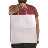 Torby papierowe EKO BIAŁE 30x17x34 cm / 50 szt / TORBA na zakupy TOREBKI do sklepu
