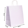 Torby papierowe EKO BIAŁE 30x17x34 cm / 50 szt / TORBA na zakupy TOREBKI do sklepu