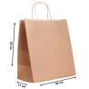 Torby papierowe EKO BRĄZOWA 30x17x34cm /  25 szt / TORBA na zakupy TOREBKI do sklepu