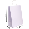 Torby papierowe eko BIAŁE 30x17x42 cm / 50 szt / TORBA a3 na zakupy TOREBKI do sklepu