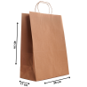 Torby papierowe EKO BRĄZOWA 30x17x42 cm / 25 szt / TORBA a3 na zakupy TOREBKI do sklepu