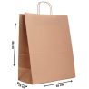 Torby papierowe EKO BRĄZOWA 35x18x44 cm / 100 szt / TORBA a3 na zakupy TOREBKI do sklepu