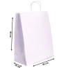 Torby papierowe eko BIAŁE 35x18x44 cm / 1 szt / TORBA a3 na zakupy TOREBKI do sklepu