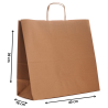 Torby papierowe EKO BRĄZOWA 40x18x39 cm / 25 szt / TORBA duża na zakupy pojemne TOREBKI do sklepu