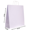Torby papierowe eko BIAŁA 45x17x48 cm / 1 szt / TORBA duża na zakupy pojemne TOREBKI do sklepu