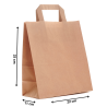 Torby papierowe eko BRĄZOWE 22x11x25 cm / 50 szt / TORBA a5 mała na zakupy TOREBKI do sklepu