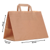 Torby papierowe eko BRĄZOWE 32x22x25cm / 25 szt / TORBA KATERINGOWA torebki na wynos LUNCH BOX