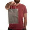 Torba laminowana SREBRO 17x7x25 cm -1 szt