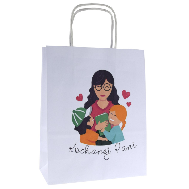 Torba papierowa z nadrukiem KOCHANEJ PANI
