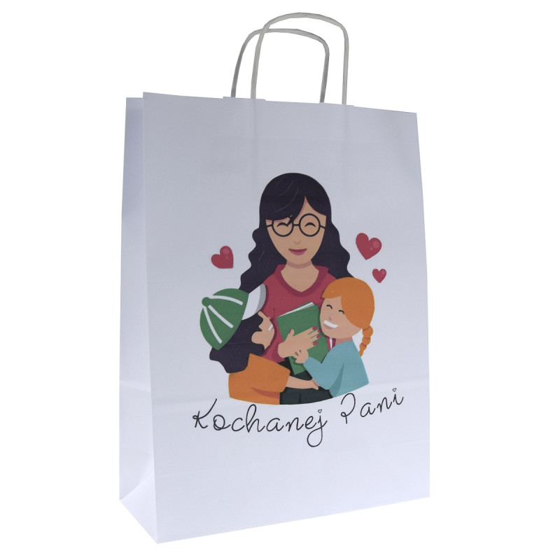 Torba papierowa z nadrukiem KOCHANEJ PANI /A4