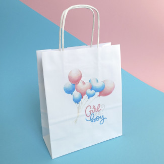 Torba papierowa z nadrukiem Baby shower
