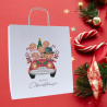 Torba papierowa z nadrukiem ciastka BI 30x17x34 / święta Boże Narodzenie Mikołaj