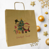 Torba papierowa z nadrukiem Ekipa Mikołaja BR 30x17x34/ święta Boże Narodzenie Mikołaj