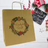 Torba papierowa z nadrukiem stroik BR 30x17x34/ święta Boże Narodzenie Mikołaj