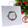 Torba papierowa z nadrukiem stroik BI 40x18x39/ święta Boże Narodzenie Mikołaj