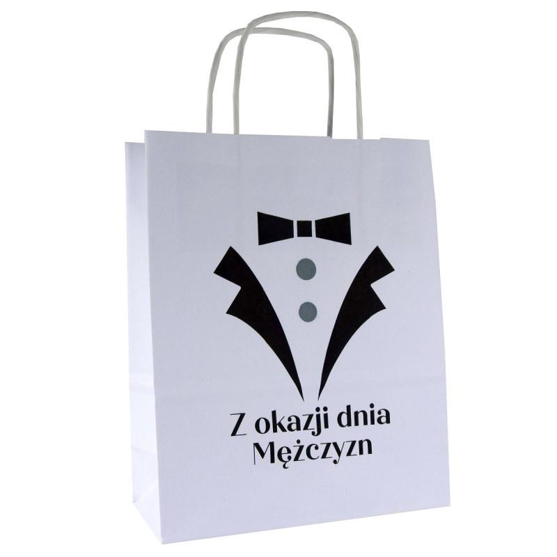 Torba papierowa z nadrukiem Z OKAZJI DNIA MĘŻCZYZN /A5
