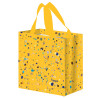 Torba mini PLAMKI żółte 26x15x27cm torebka na zakupy materiałowa mocna