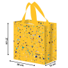 Torba mini PLAMKI żółte 26x15x27cm torebka na zakupy materiałowa mocna