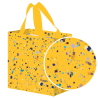 Torba mini PLAMKI żółte 26x15x27cm torebka na zakupy materiałowa mocna