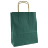 Torby papierowe ciemno zielone 18x8x22cm / 1 szt / TORBA mała na zakupy TOREBKI do sklepu