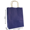 Torby papierowe granat 18x8x22cm / 1 szt / TORBA mała na zakupy TOREBKI do sklepu