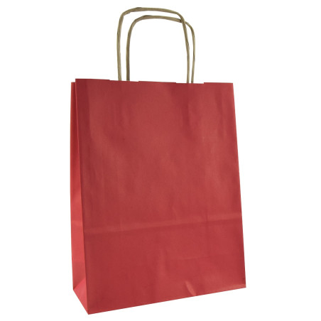 Torby papierowe bordo 18x8x22cm / 1 szt / TORBA mała na zakupy TOREBKI do sklepu