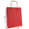 Torby papierowe bordo 18x8x22cm / 1 szt / TORBA mała na zakupy TOREBKI do sklepu