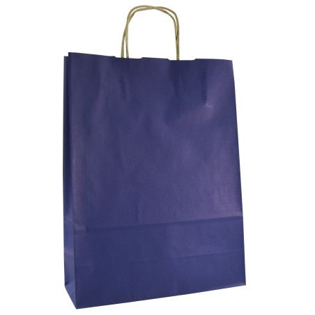 Torby papierowe granat 24x10x32 cm / 1 szt / TORBA a4 na zakupy TOREBKI do sklepu