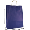 Torby papierowe granat 24x10x32 cm / 1 szt / TORBA a4 na zakupy TOREBKI do sklepu