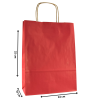 Torby papierowe bordo 24x10x32 cm / 1 szt / TORBA a4 na zakupy TOREBKI do sklepu
