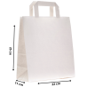 Torby papierowe eko BIAŁE 22x11x25 cm / 250 szt / TORBA a5 mała na zakupy TOREBKI do sklepu