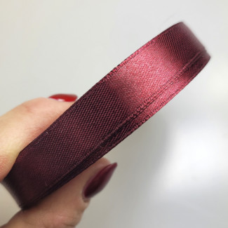 wstążka satynowa WS 8060 burgund 12mm rolka 32mb 1 szt