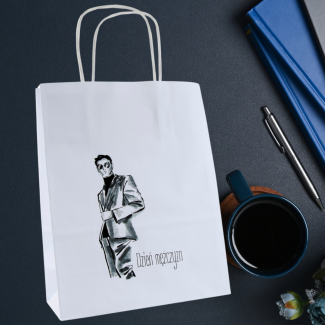 Torba papierowa z nadrukiem A5 dzień mężczyzn MACZO