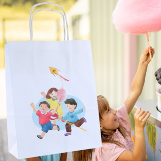 Torba papierowa z nadrukiem DZIEŃ DZIECKA latawiec