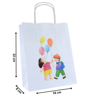 Torba papierowa z nadrukiem DZIEŃ DZIECKA balony
