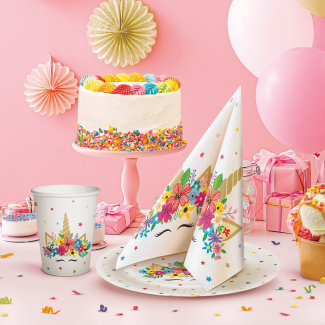 Serwetki papierowe Unicorn Party z BIBUŁY 3 warstwowe 33x33cm pakiet 20 sztuk