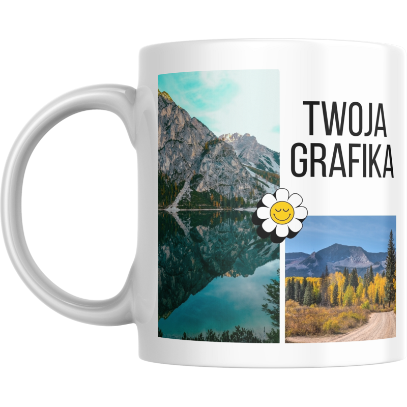 Kubek z nadrukiem FULLPRINT foto biały 330ml z Twoim NADRUKIEM od 1 szt