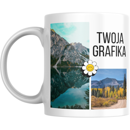 Kubek z nadrukiem FULLPRINT foto biały 330ml z Twoim NADRUKIEM od 1 szt