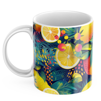 Kubek z nadrukiem ceramiczny CYTRYNKI w dżungli