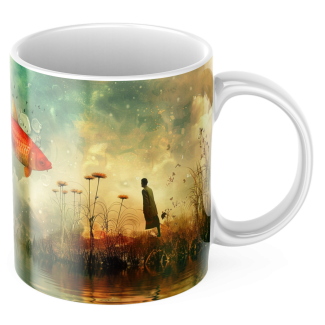 Kubek z nadrukiem ceramiczny 330ml ABSTRAKCJA 2