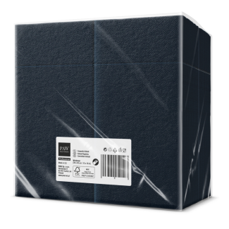Serwetki papierowe na sztućce Unicolor black 40x39cm pakiet 50x