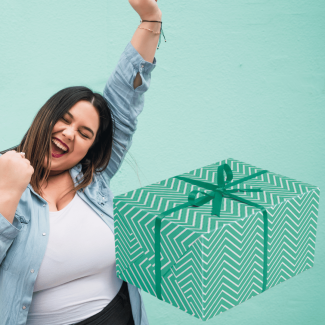 papier prezentowy ZYG-ZAK zielony x1 szt / papier ozdobny do pakowania prezentów