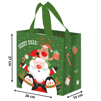 Torba na zakupy MIKOŁAJ 26x15x27cm torebka na prezenty Świąteczne pojemna