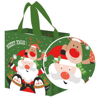Torba na zakupy MIKOŁAJ 26x15x27cm torebka na prezenty Świąteczne pojemna