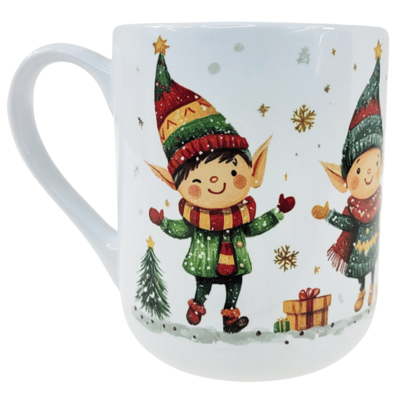 Kubek ceramiczny 330 ml świąteczny ELFY na prezent