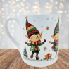 Kubek ceramiczny 330 ml świąteczny ELFY na prezent