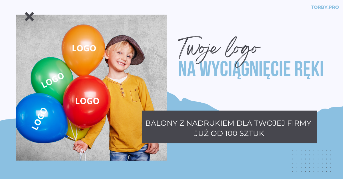 BALONY PASTELOWE Z NADRUKIEM LOGO od 100 sztuk